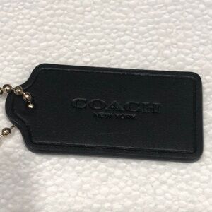 Coach Black Leather Tag
